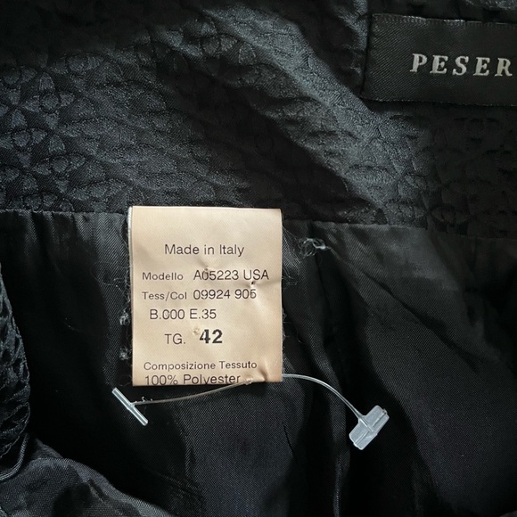 PESERICO Short Flare Large Pleat Belted Lined Black Skirt Made in Italy Sz 6/42 - Picture 7 of 14